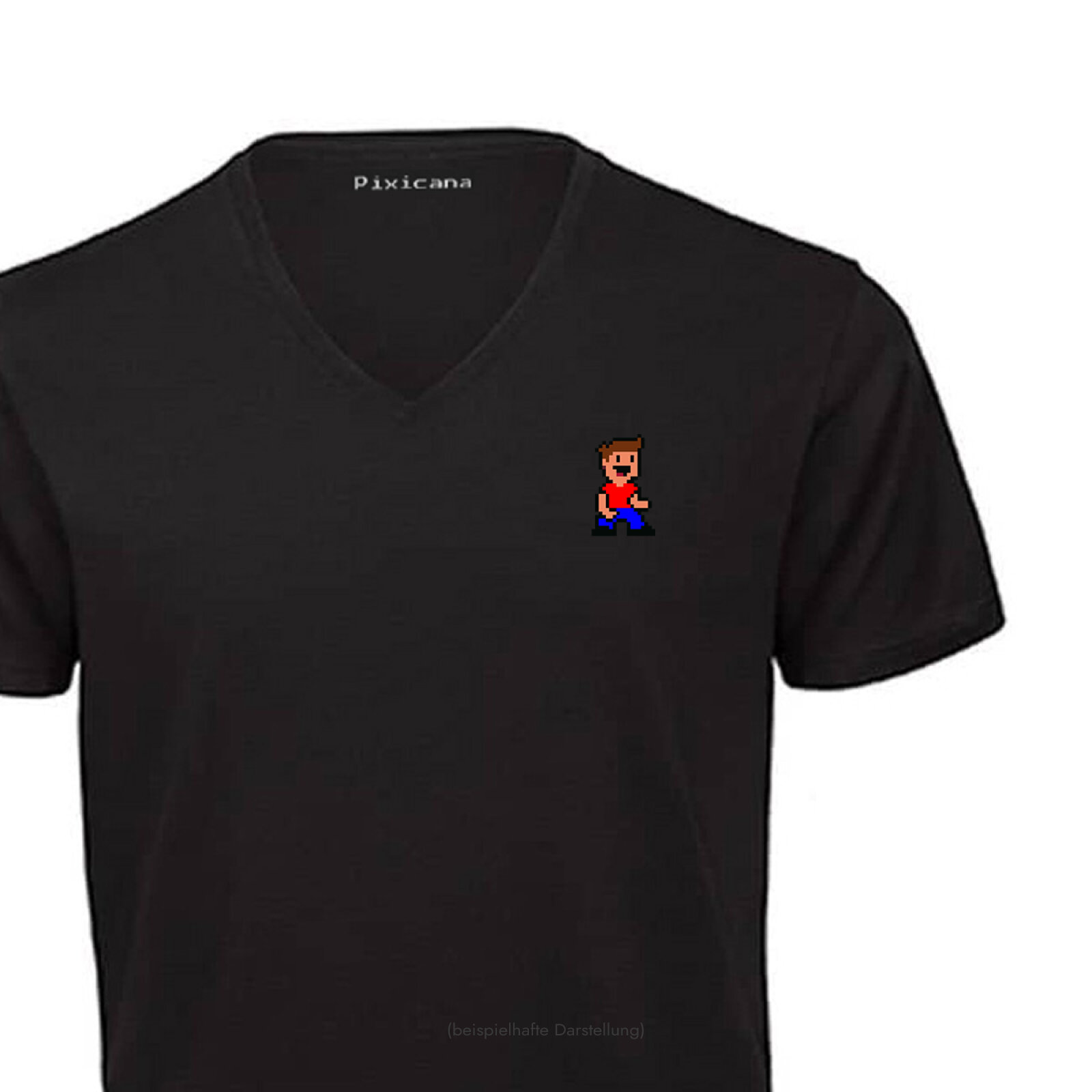 Motive: [Motiv: Dude] Männer | T-Shirt, V-Ausschnitt, schwarz, XS