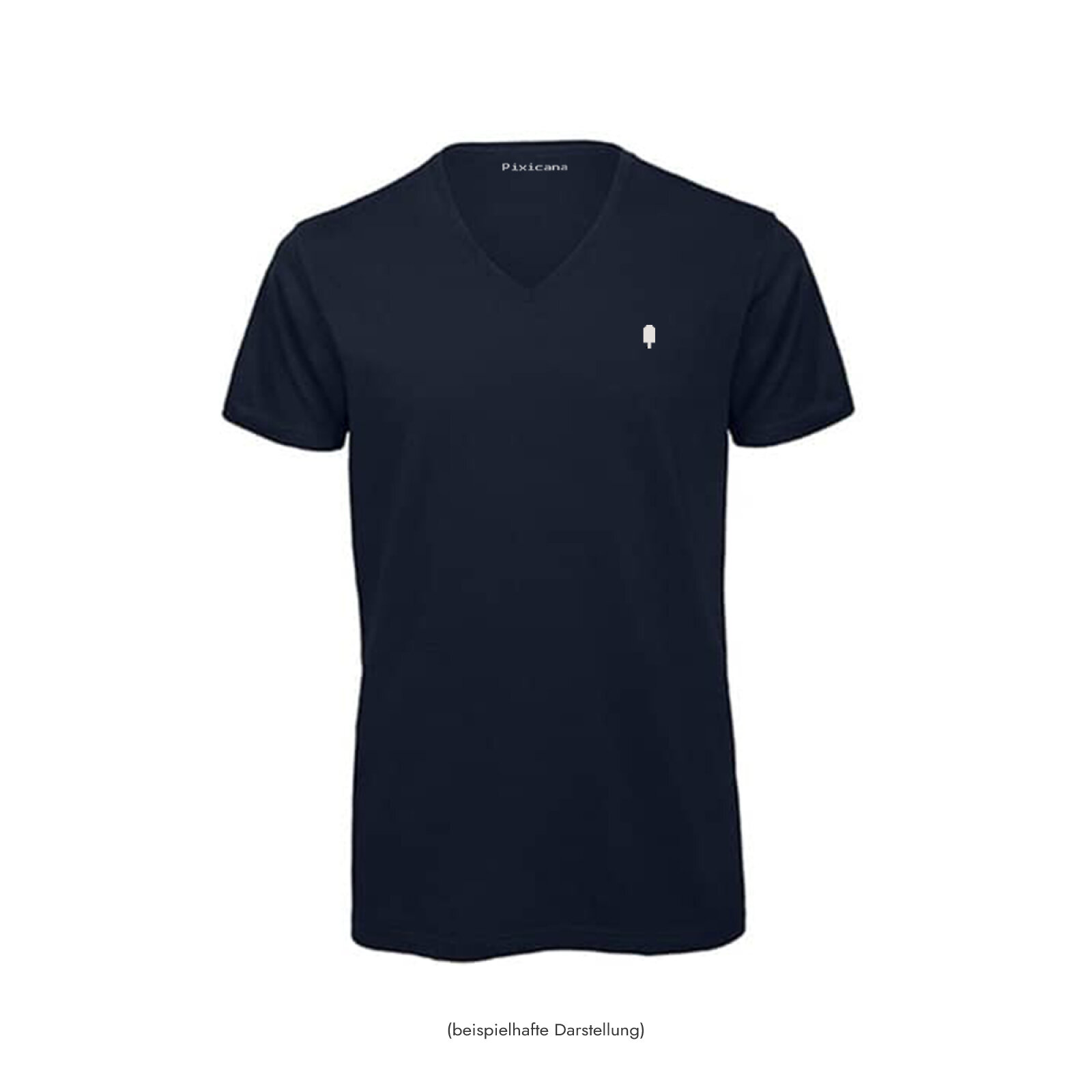 Motive: [Motiv: Classic Eis] Männer | T-Shirt, V-Ausschnitt, dunkelblau / navy, M