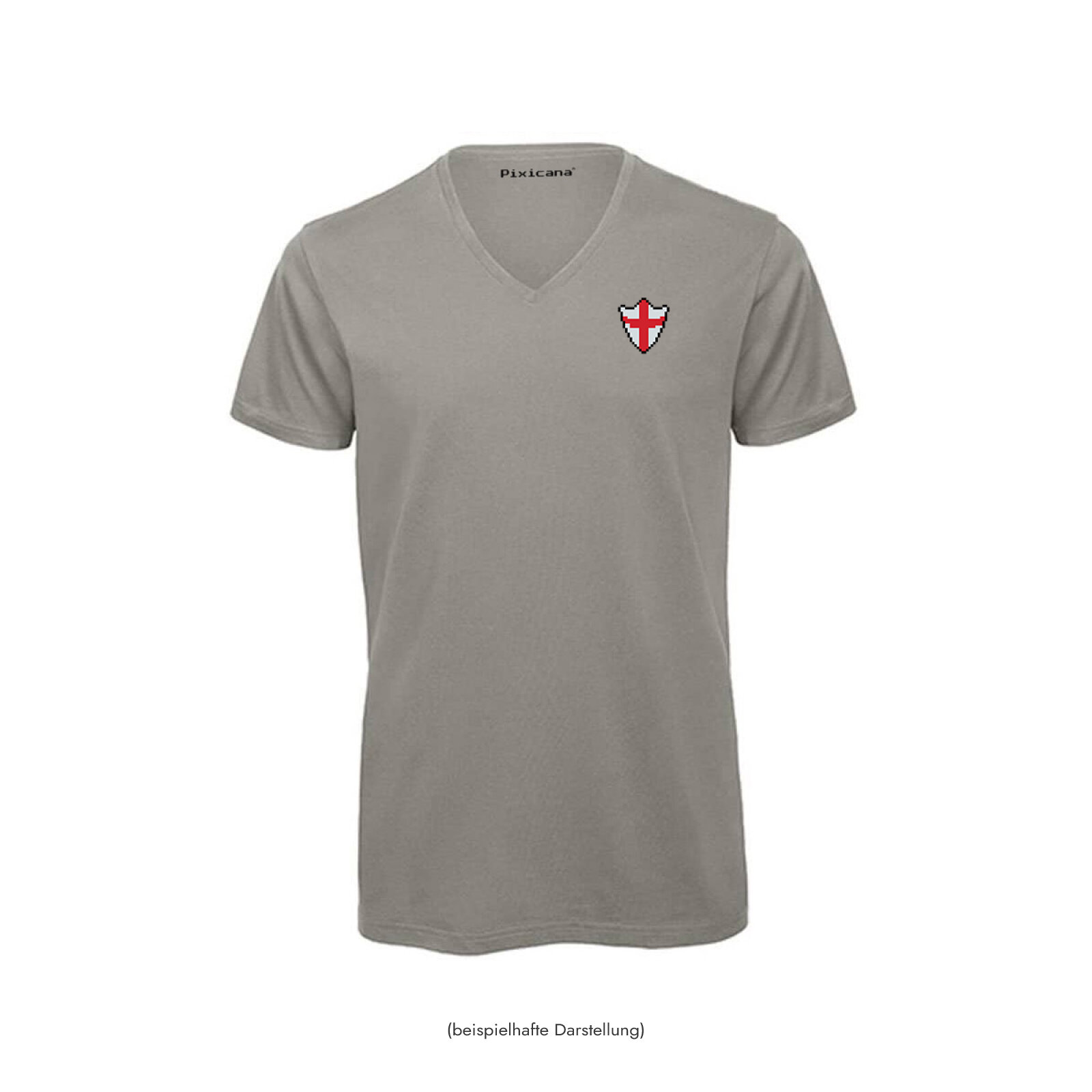 Motive: [Motiv: Schild aus Eisen] Männer | T-Shirt, V-Ausschnitt, hellgrau, S