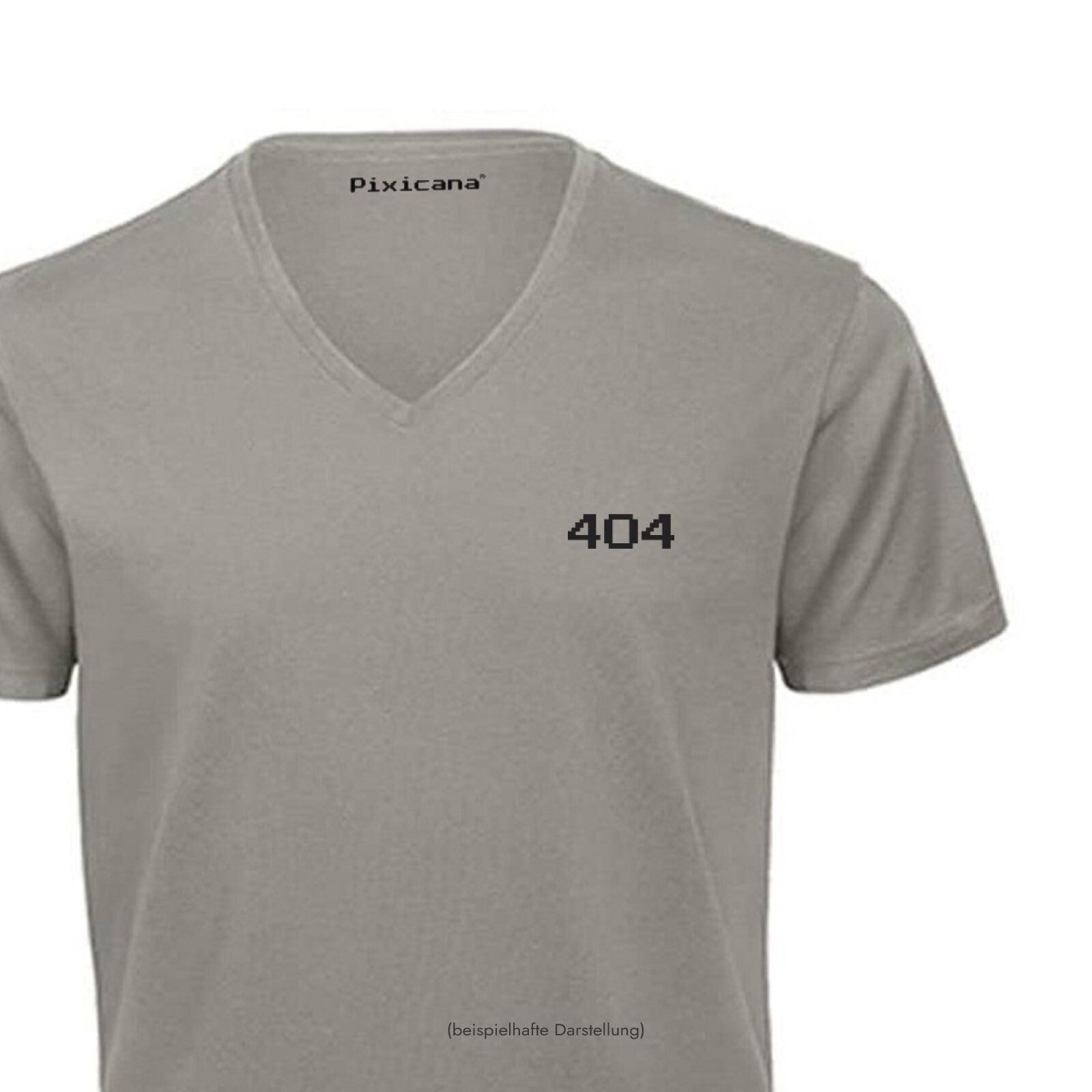 Motive: [Motiv: 404] Männer | T-Shirt, V-Ausschnitt, hellgrau, M