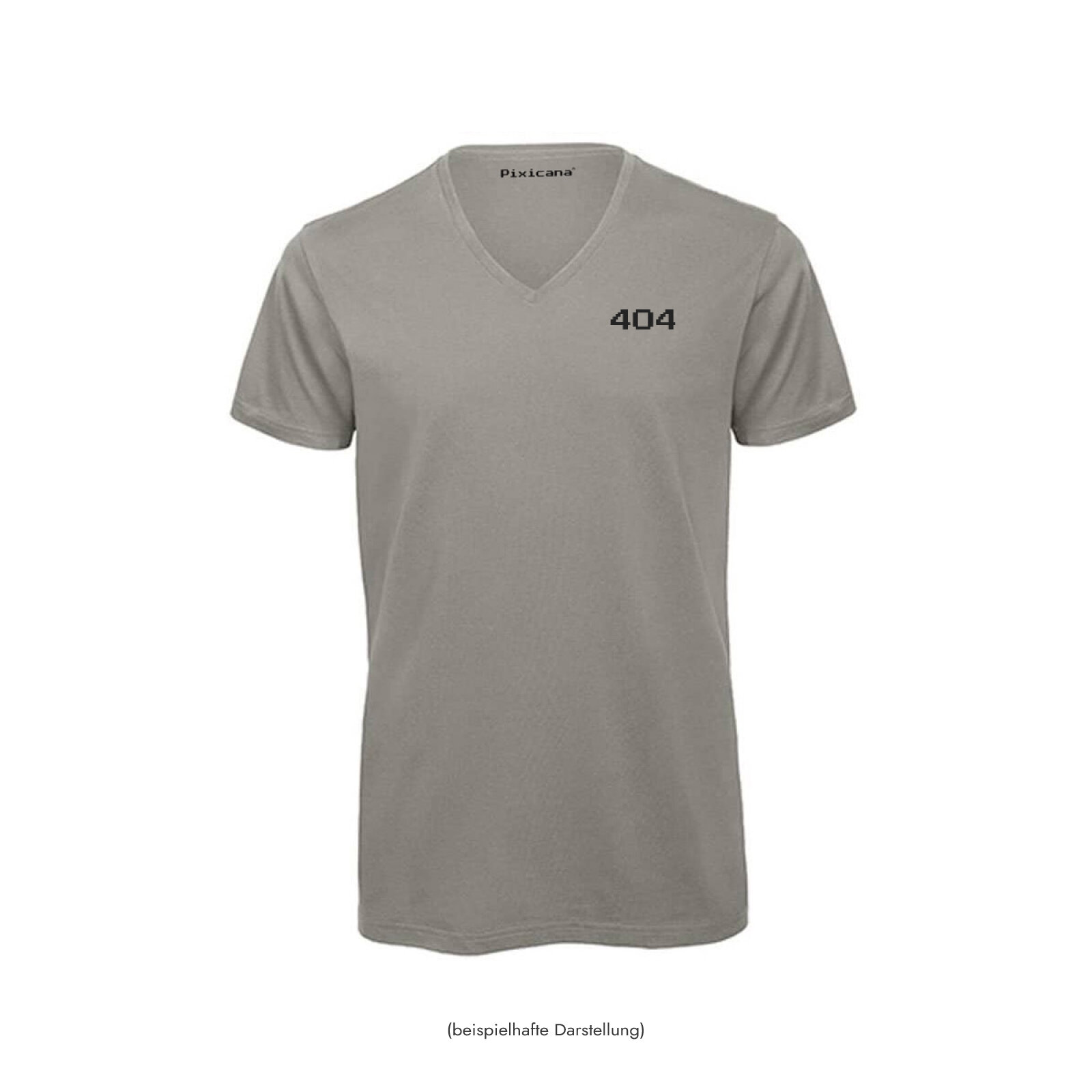 Motive: [Motiv: 404] Männer | T-Shirt, V-Ausschnitt, hellgrau, M