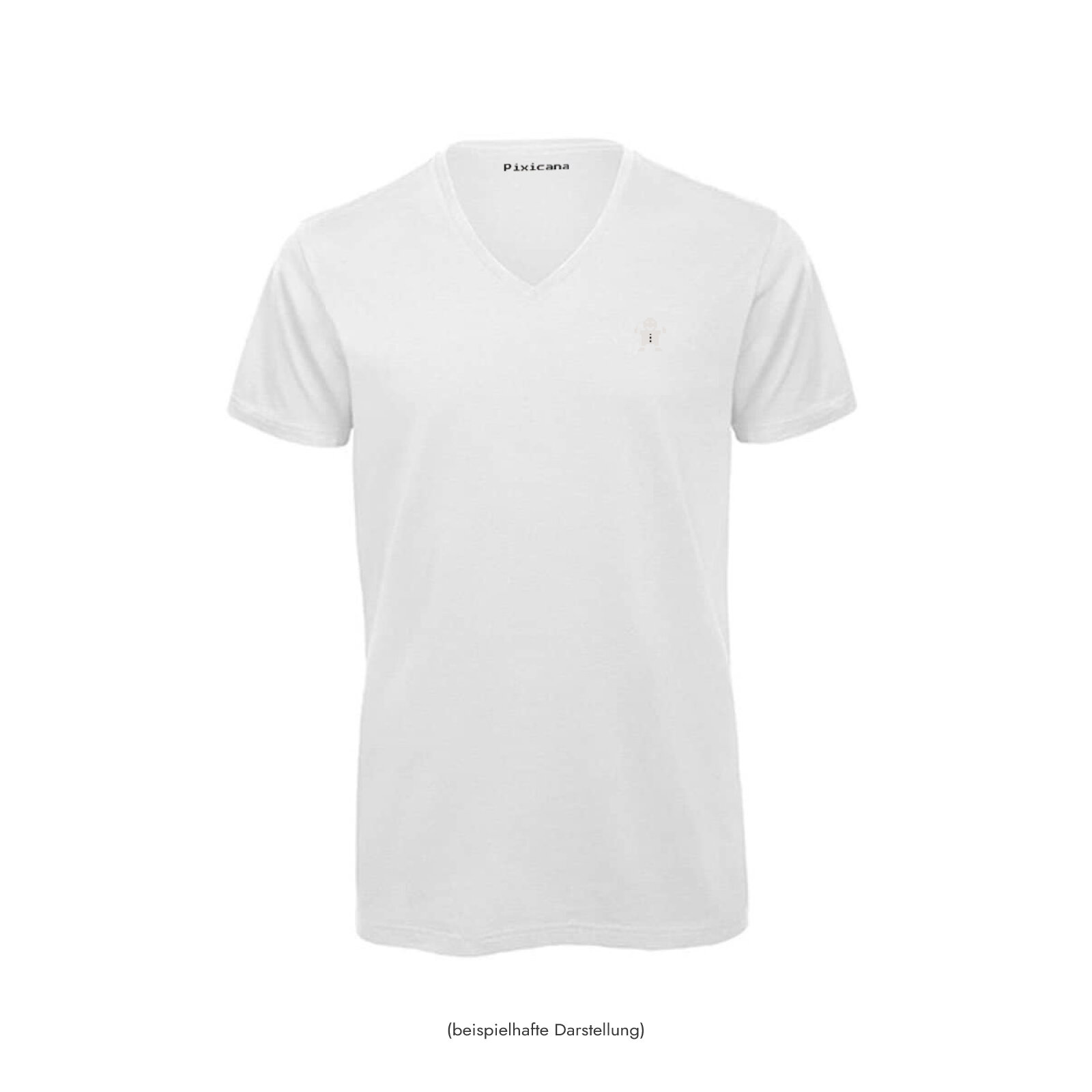 Motive: [Motiv: Classic Lebkuchen] Männer | T-Shirt, V-Ausschnitt, weiß, XL