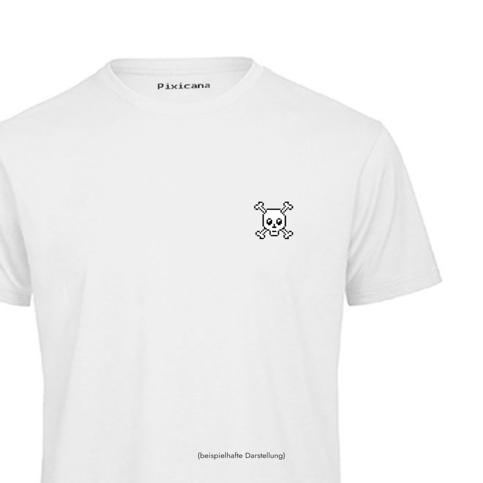 Motive: [Motiv: Totenkopf] Männer | T-Shirt, Rundhals, weiß, XL