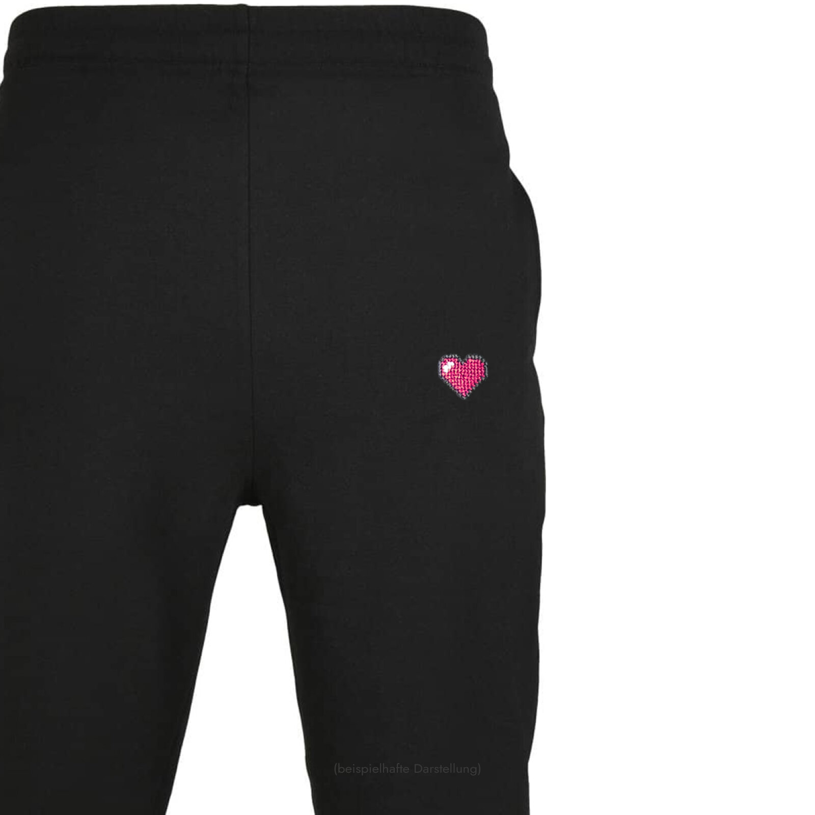 Motive: [Motiv: Herz (pink)] Männer | Jogginghose, schwarz, M