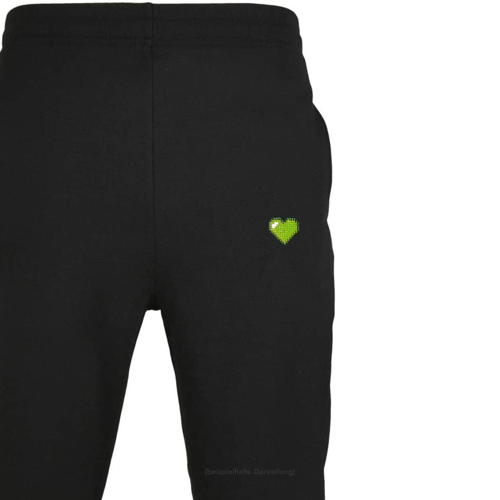 Motive: [Motiv: Herz (grün)] Männer | Jogginghose, schwarz, M
