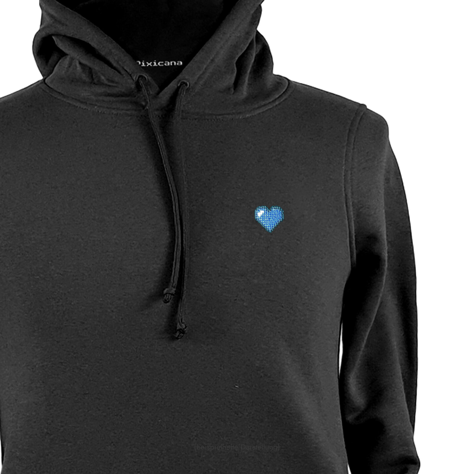 Motive: [Motiv: Herz (blau)] Männer | Hoodie, schwarz, 3XL