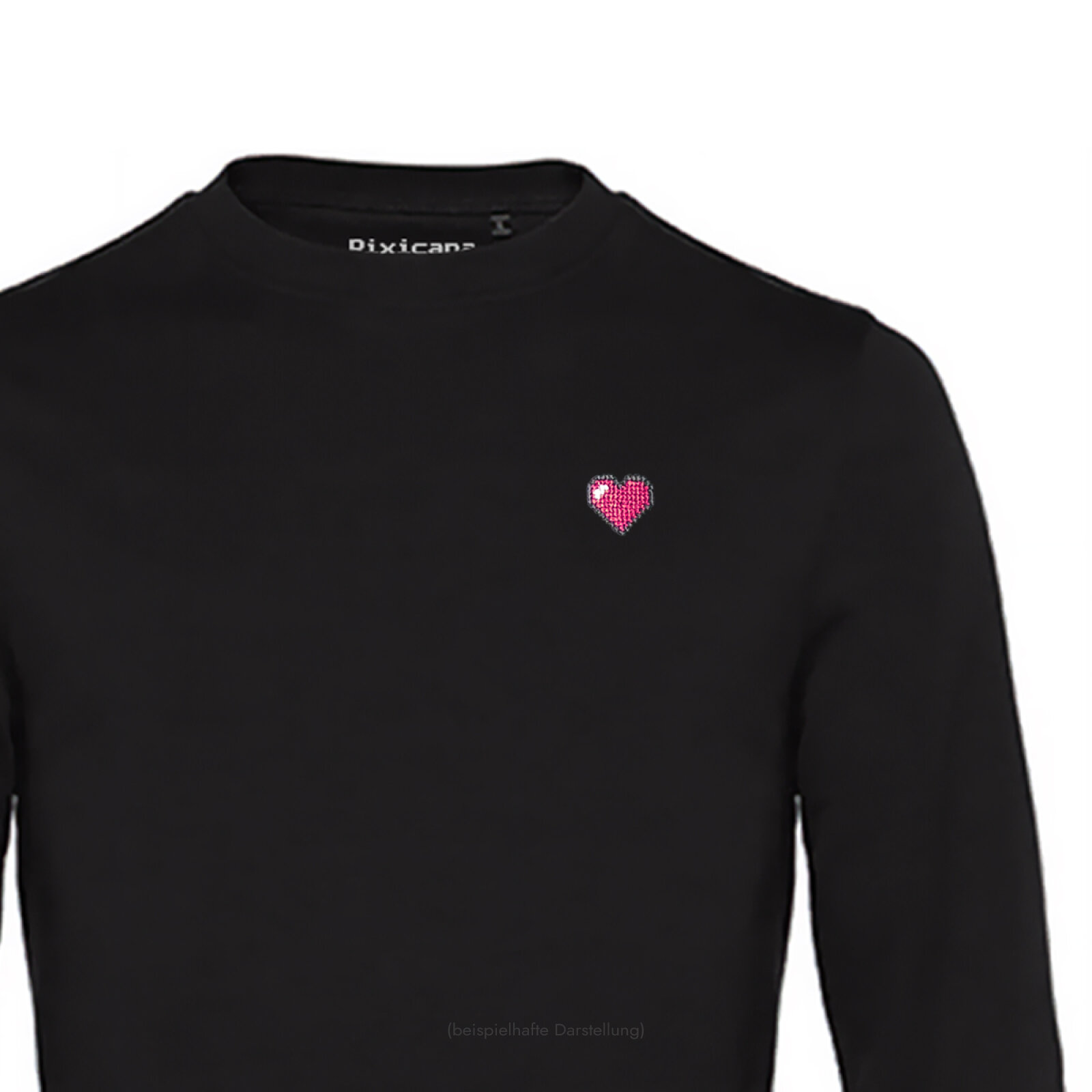 Motive: [Motiv: Herz (pink)] Männer | Sweatshirt, schwarz, XXL