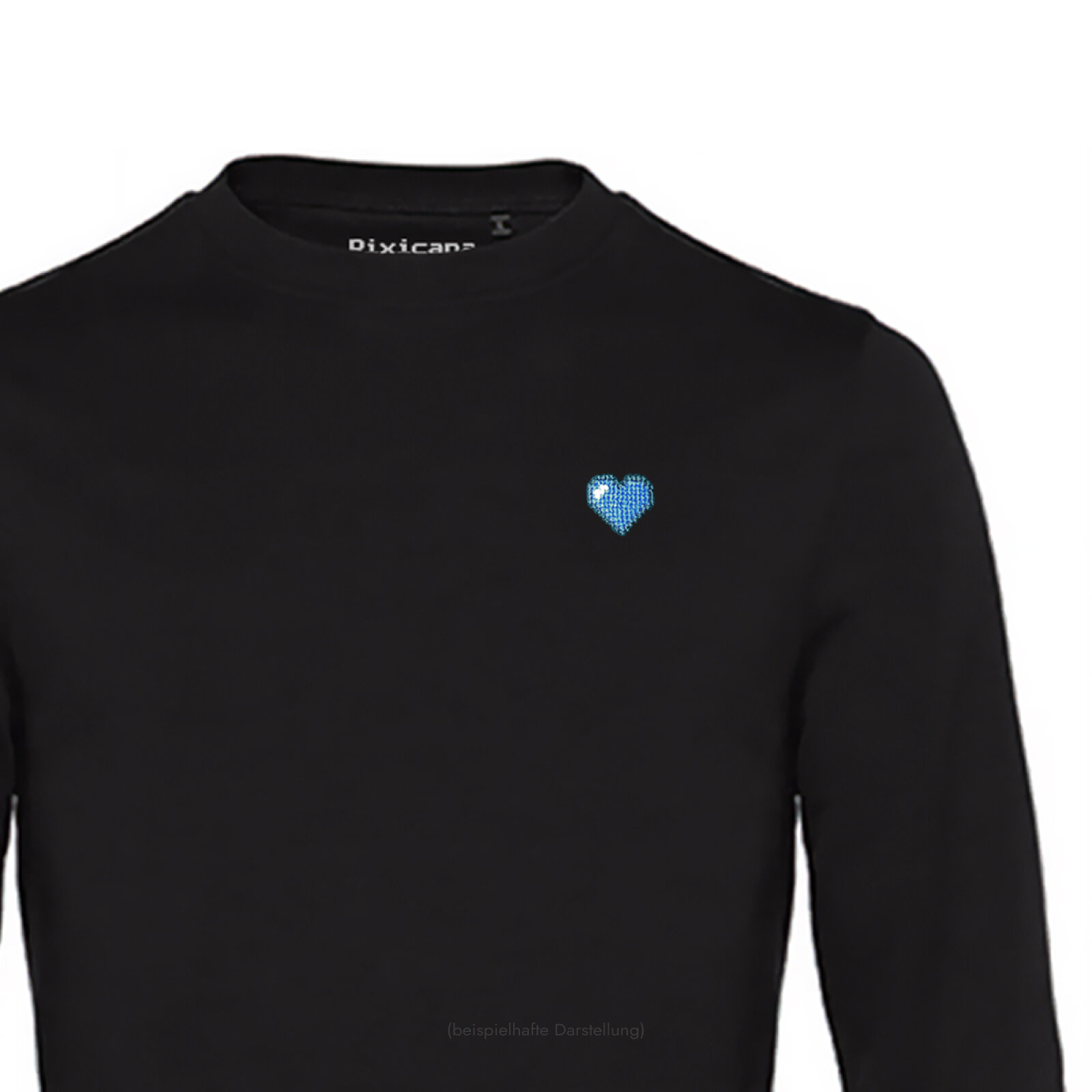 Motive: [Motiv: Herz (blau)] Männer | Sweatshirt, schwarz, L