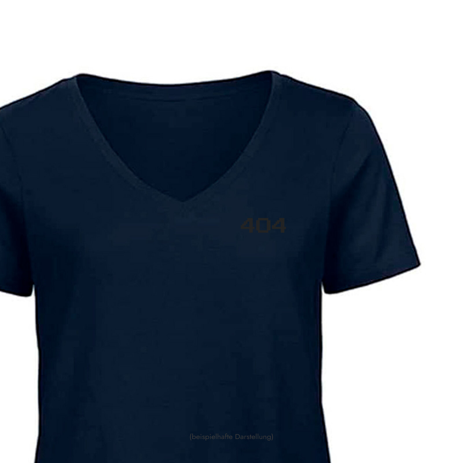 Motive: [Motiv: 404] Frauen | T-Shirt, V-Ausschnitt, dunkelblau / navy, XL