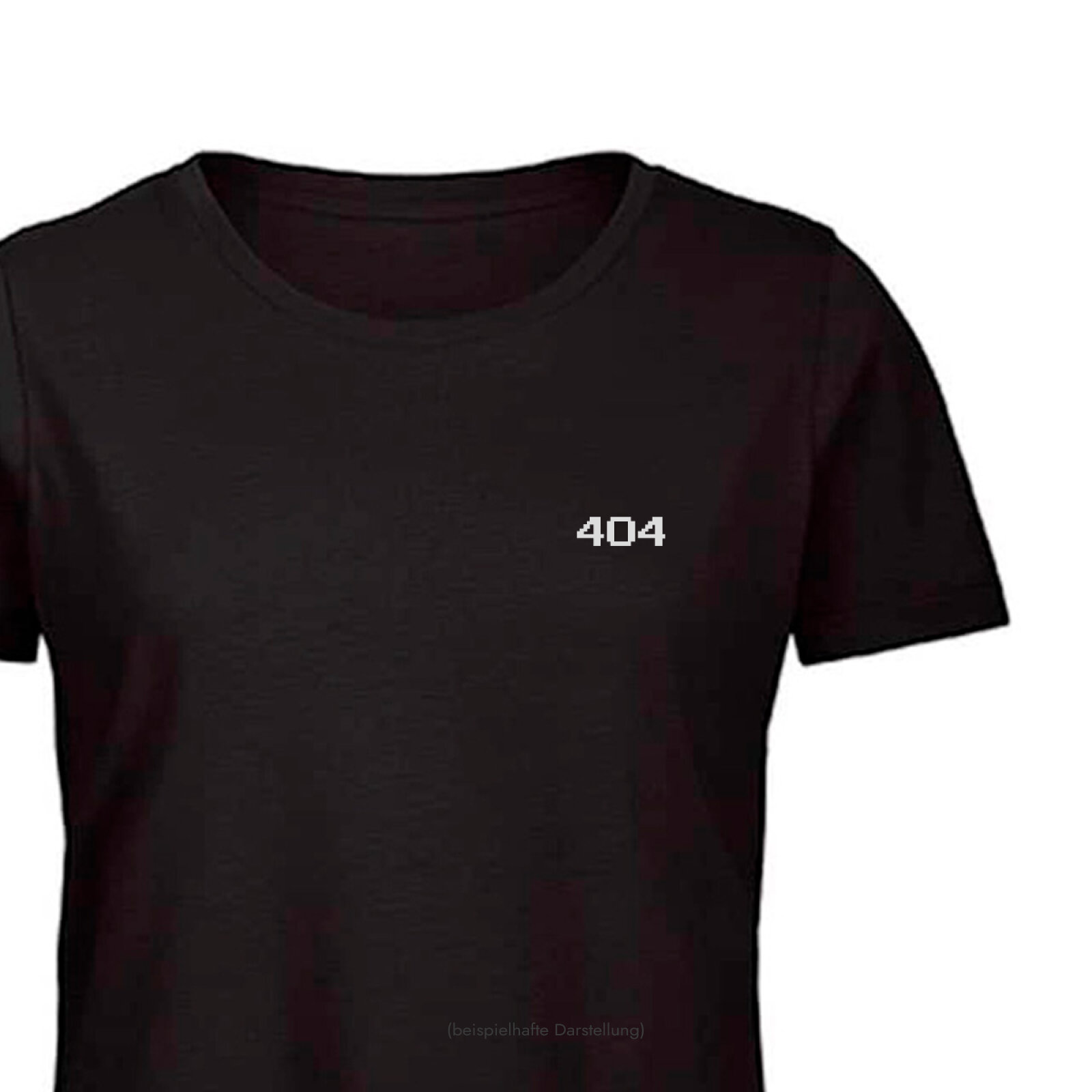 Motive: [Motiv: 404] Frauen | T-Shirt, Rundhals, schwarz, L