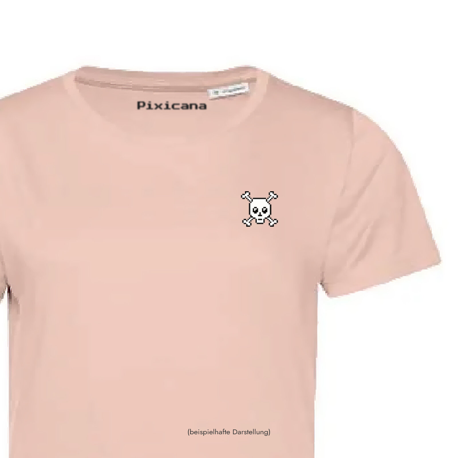 Motive: [Motiv: Totenkopf] Frauen | T-Shirt, Rundhals, millennial pink, S