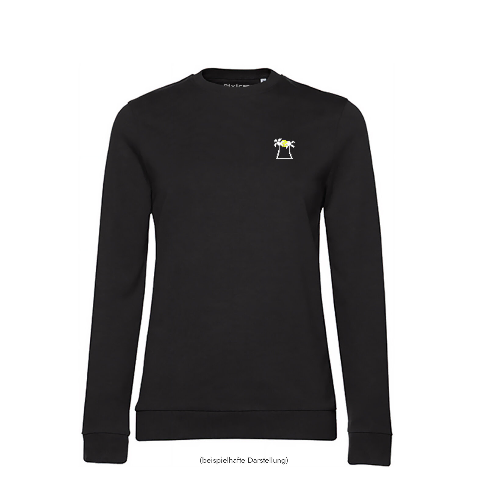 Motive: [Motiv: Strand] Frauen | Sweatshirt, schwarz, XL