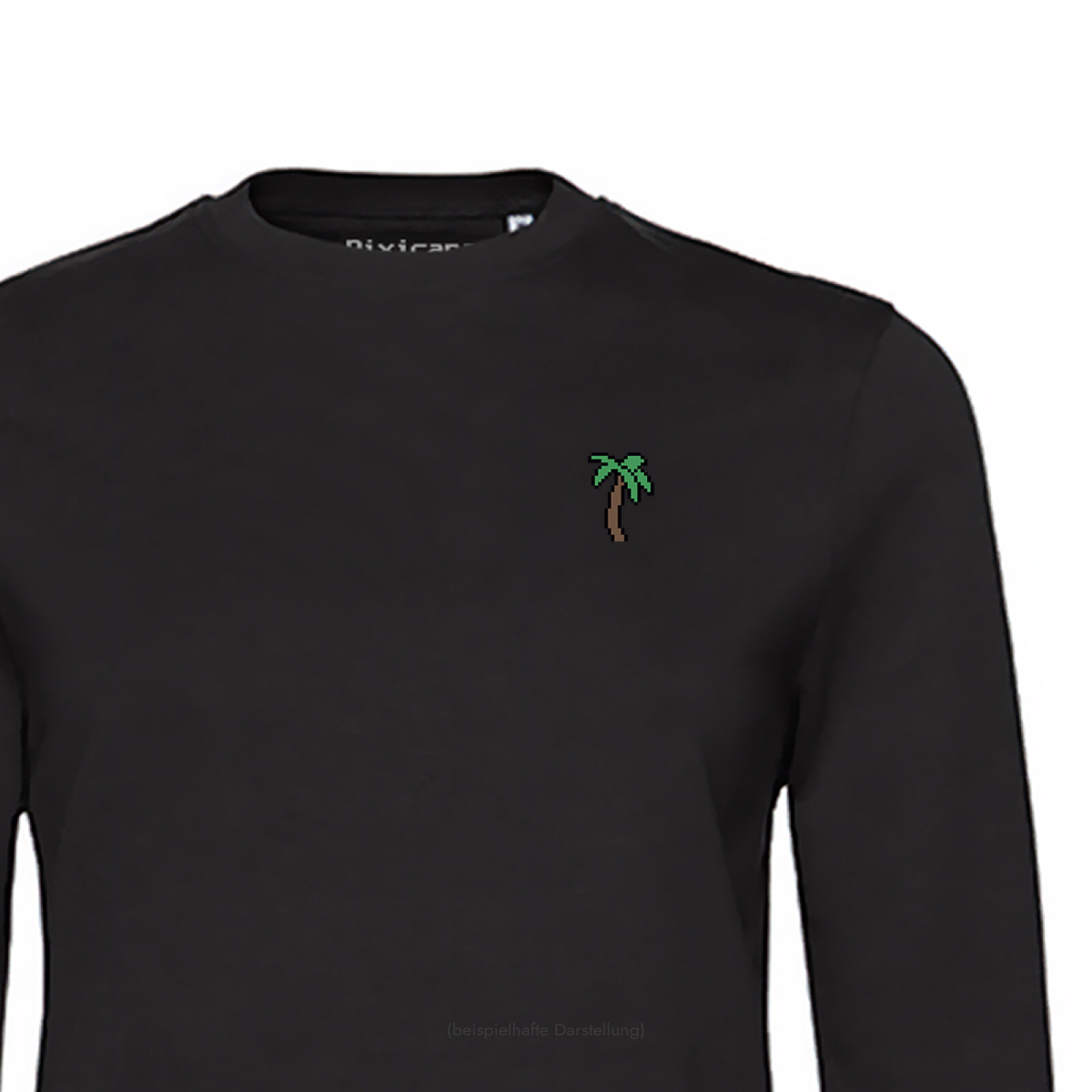Motive: [Motiv: Palme] Frauen | Sweatshirt, schwarz, XL