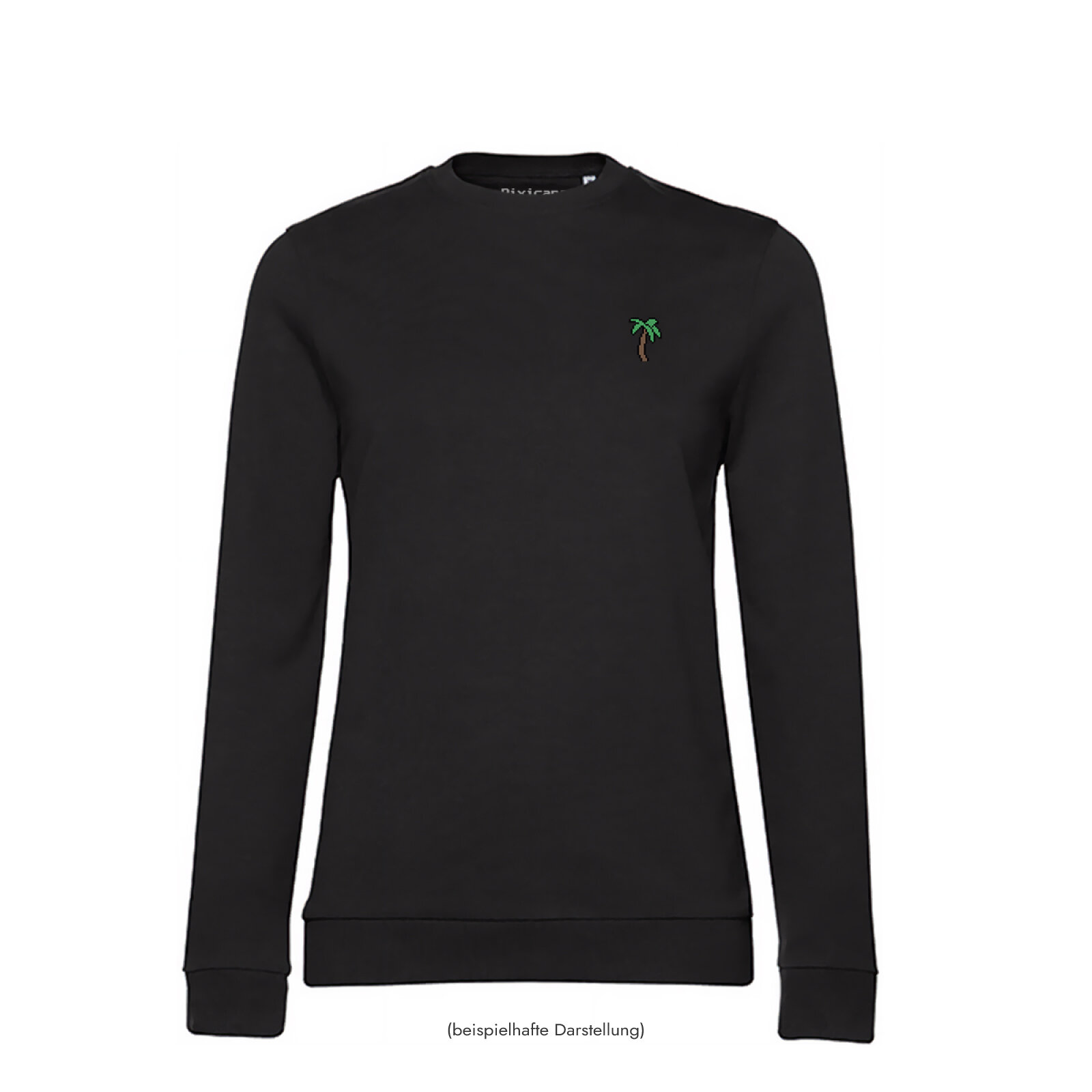 Motive: [Motiv: Palme] Frauen | Sweatshirt, schwarz, XL