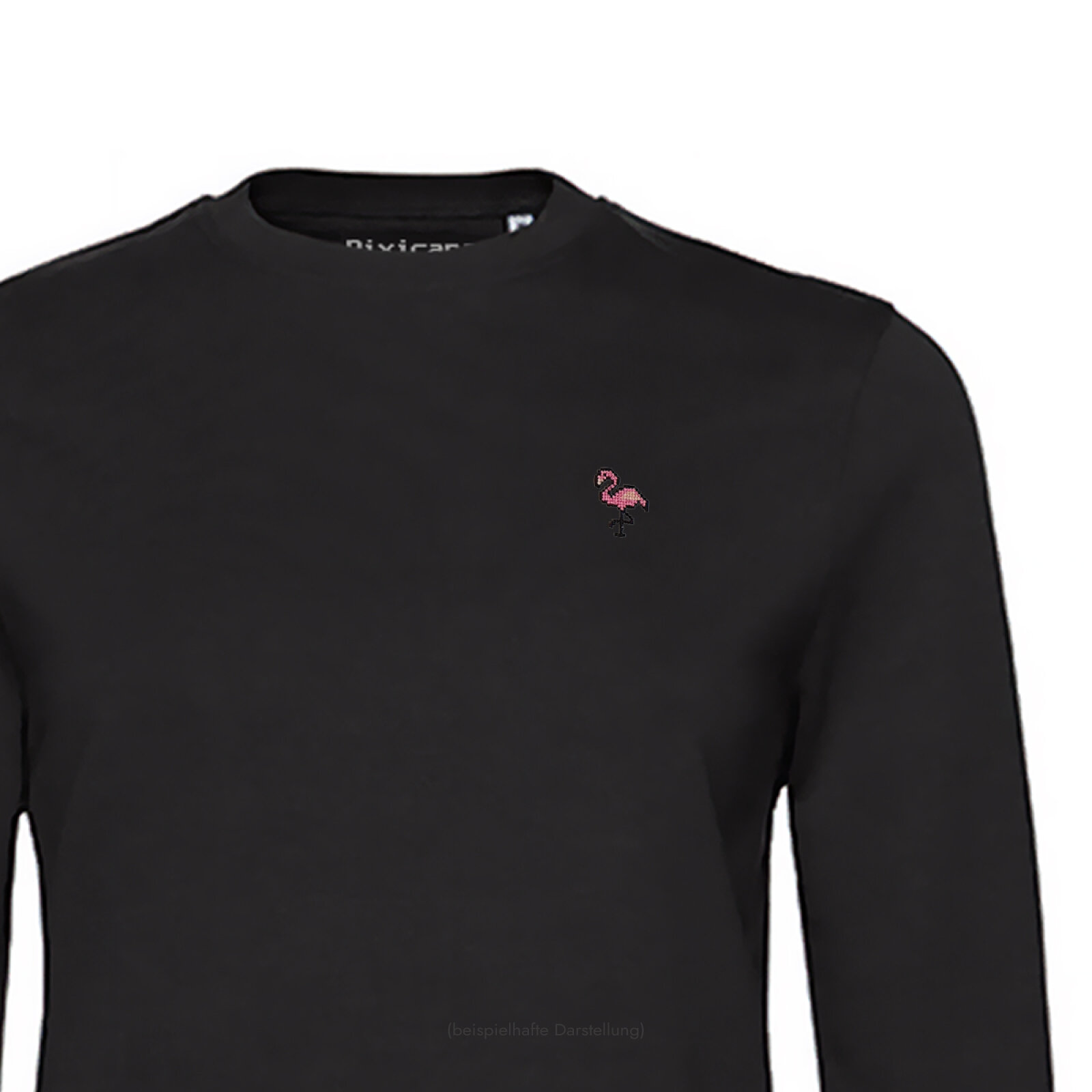 Motive: [Motiv: Flamingo] Frauen | Sweatshirt, schwarz, XL