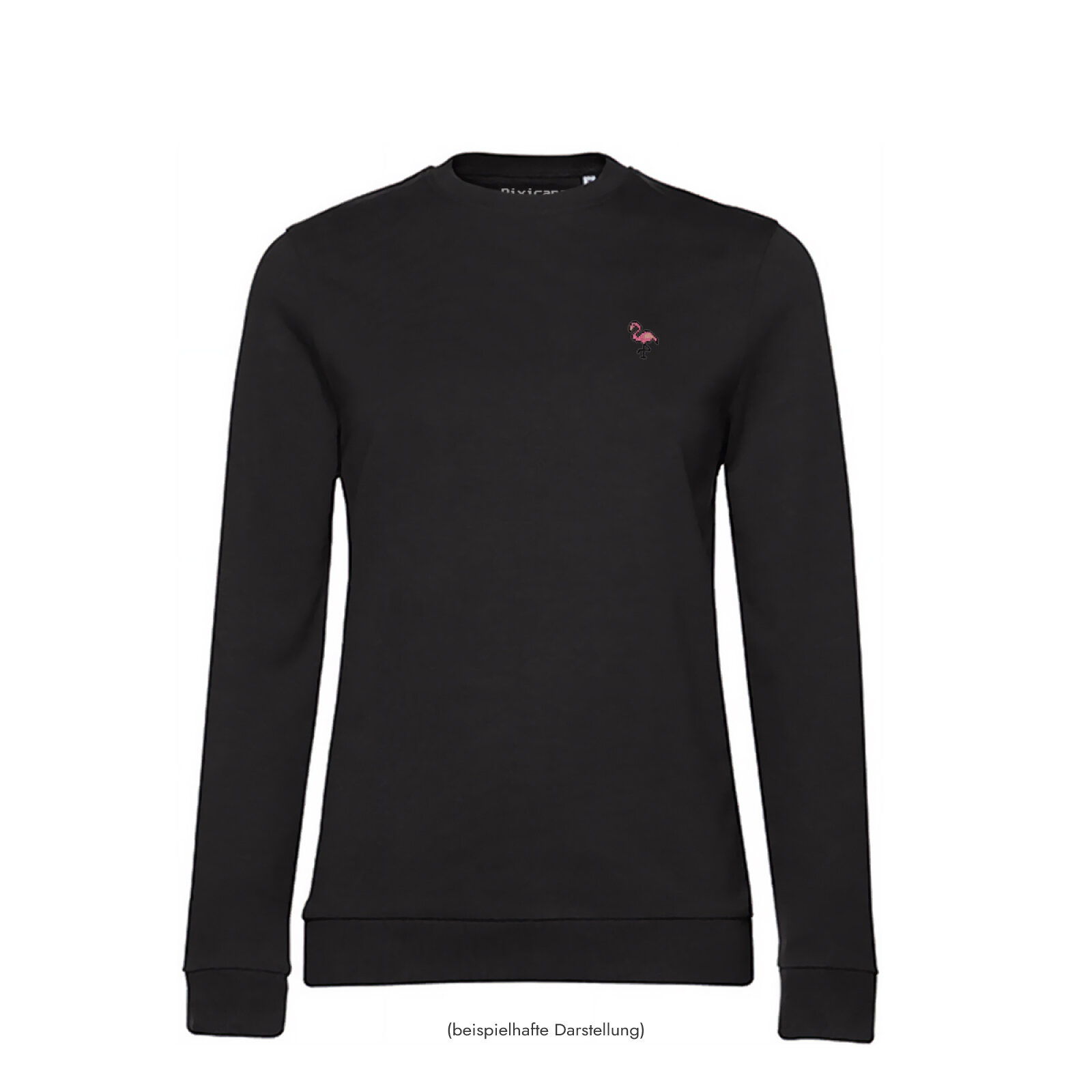 Motive: [Motiv: Flamingo] Frauen | Sweatshirt, schwarz, XL