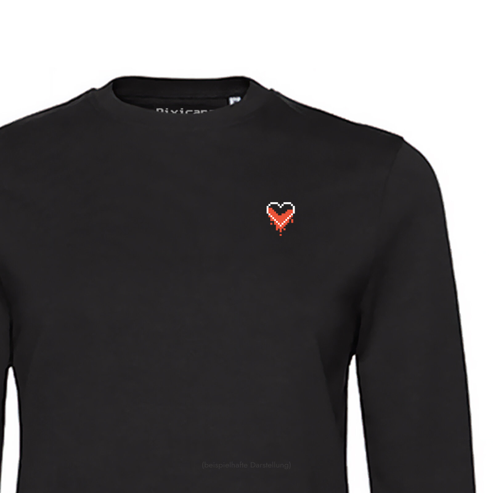 Motive: [Motiv: Bleeding Heart (rot)] Frauen | Sweatshirt, schwarz, XXL