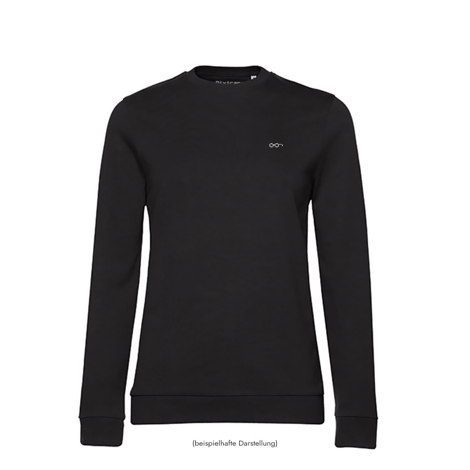 Motive: [Motiv: Classic Brille] Frauen | Sweatshirt, schwarz, L